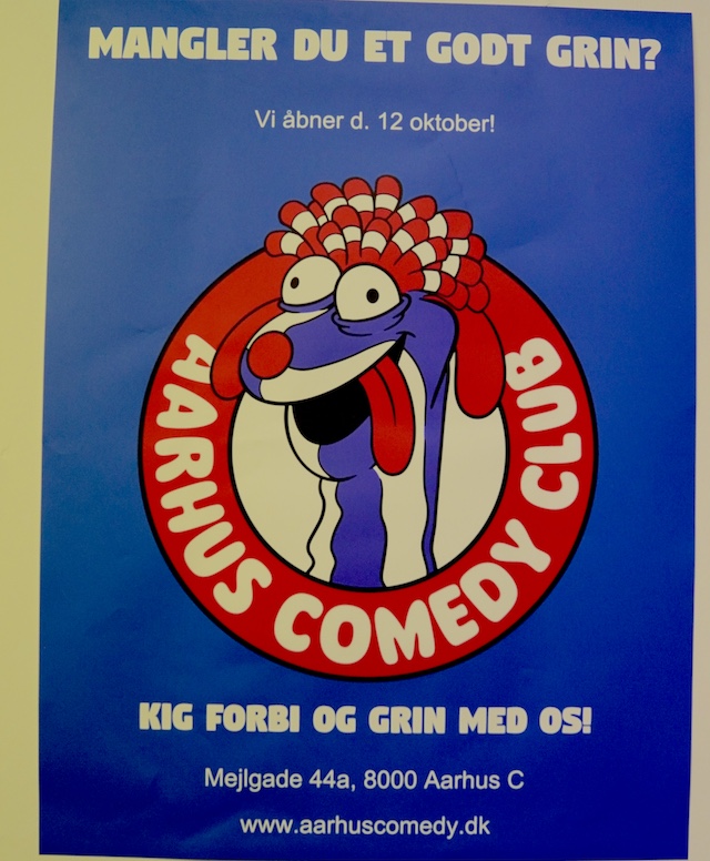 Mangler du et godt grin? Kig forbi Aarhus Comedy Club plakat